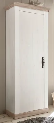Produktbild von Garderobenschrank "Rovola" Pinie weiß / Oslo Pinie Landhaus Garderobe Schuhschrank