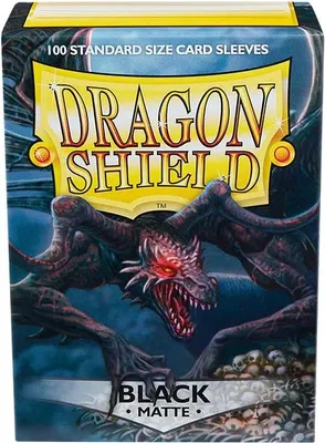 Produktbild von Dragon Shield Standard Sleeves - Matte Black (100 Sleeves)
