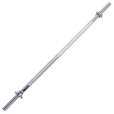 Zdjęcie produktu dla Długa sztanga o długości 120 cm z złączkami śrubowymi, przeznaczona do treningu siłowego