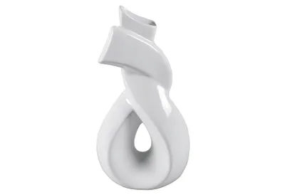 Produktbild von Vase Keramik 32cm weiß glasiert