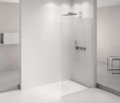 Produktbild von Polysan ARCHITEX CHROM Duschabtrennung 1262 mm, Glas Flute