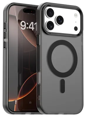 Produktbild von Mobigear Stoßfeste iPhone 18 Pro Max MagSafe Hülle, Hartschalenhülle, Rückseite - Schwarz
