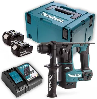 Produktbild von Makita DHR171RTJ, SDS Plus, Schwarz, Blau, 1,7 cm, 680 RPM, 1,2 J, 4800 IPM