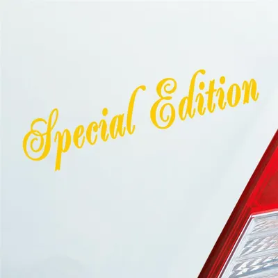 Produktbild von Auto Aufkleber Special Edition Car Tuning Motorrad 15x4 cm Gelb Sticker Heckscheibenaufkleber