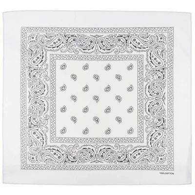 Zdjęcie produktu dla MFH Bandana, biało-czarna, ok. 55 x 55 cm, bawełna