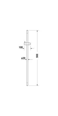 Produktbild von Duravit Brausestange, 900mm, UV0600004070
