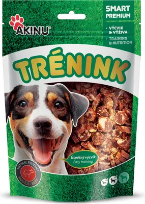 Obrázek produktu pro Akinu Trénink Hovězí & treska lupínky pamlsek pro psy 120 g