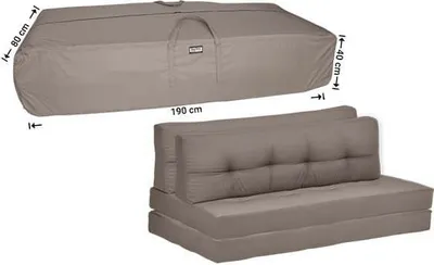 Produktbild von Raffles Covers Loungemöbel Kissen Aufbewahrungstasche 190 x 80 H: 40 cm | Atmungsaktiv | Wasserdicht | UV-beständig | Doppelnähte | Handgriffe