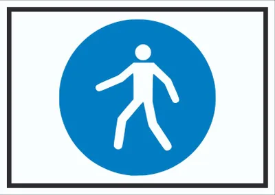 Produktbild von Fußgängerweg benutzen Symbol Schild A6 (105x148mm)