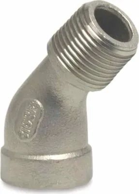 Produktbild von Gewindefitting Edelstahl Winkel 45° 2" IG x 2" AG