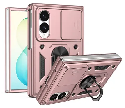 Produktbild von Outdoor Hülle mit Kameraschutz Ringhalter für Samsung Galaxy Z Fold 8 Rosegold