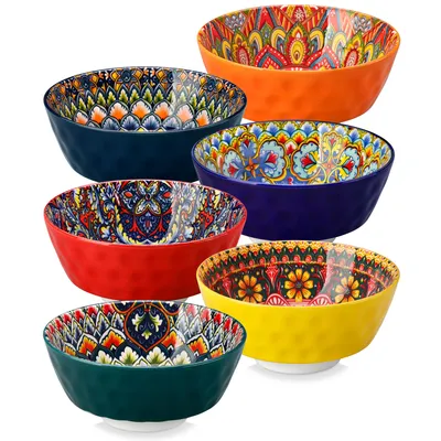 Produktbild von vancasso Schalen Set, 6 Personen, Pastaschalen aus Porzellan, Salatschüssel, für Ramen, Dessert, Suppen, Müsli, Pasta