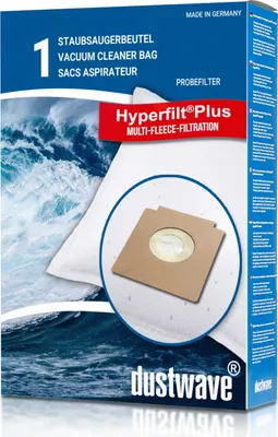 Produktbild von Dustwave® 1 Staubsaugerbeutel für Bomann CB 929 / CB929 - hocheffizient mit Hygieneverschluss -   Germany
