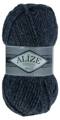 Strickgarn Strickwolle ALIZE SUPERLANA MAXI blau