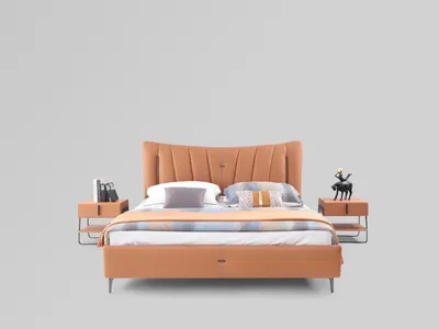 Produktbild von Doppelbett Ehebett Designerbett NEU 180x200cm Designer Polsterbett Bett Betten