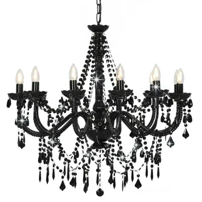 Immagine prodotto di Lampadario con Perline Nero 12 Lampadine E14