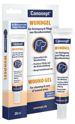 Produktbild von Wundpflege Canosept® Wundgel für Hunde 20 ml geruchs- und farblos für eine optimale Wundversorgung bei tierischen Verletzungen