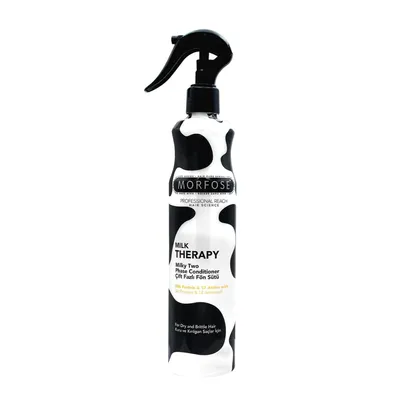 Produktbild von Morfose Milk Therapy 2-Phasen Haarconditioner Leave-In Spray 400 ml – Mit Milchproteinen – Feuchtigkeit, Anti-Frizz, Hitzeschutz & Glanz für alle Haar