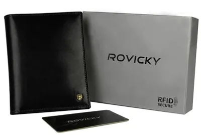 Image de Rovicky Portefeuille en cuir pour homme N02-RVT noir Taille unique
