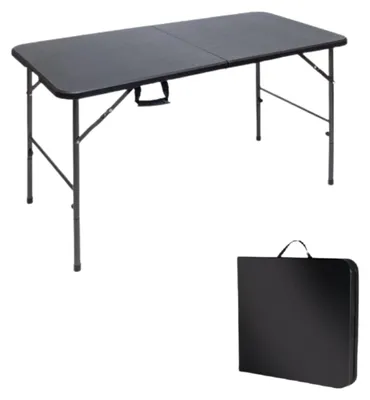 Productafbeelding van Opklapbare tafel in zwart, 120x60x74 cm, campingtafel, weerbestendig en opklapbaar