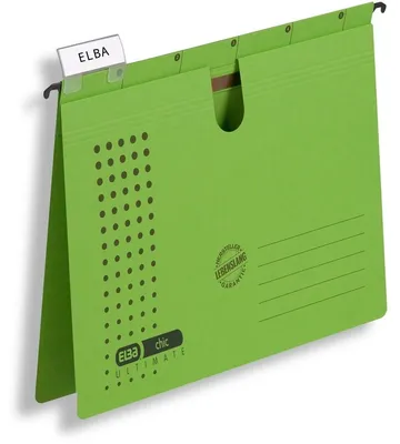 Produktbild von ELBA Hängehefter chic ULTIMATE 100552109 DIN A4 grün 5 St./Pack.