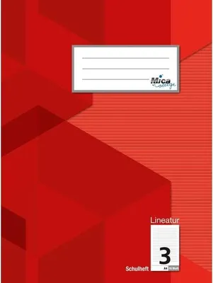 Produktbild von Schulheft A4 - Lineatur 3 - liniert - 16 Blatt