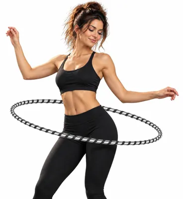 Produktbild von Black & Silver Designer Hula Hoop, Ø90cm