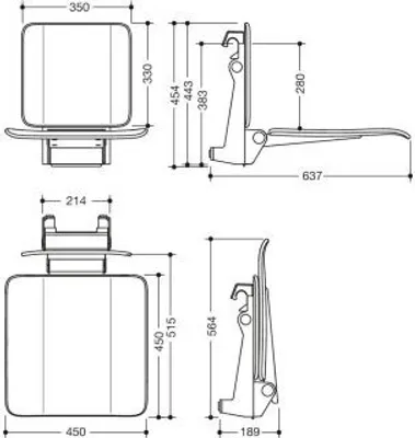 Produktbild von HEWI 900.51.10860 CV Einhängesitz,