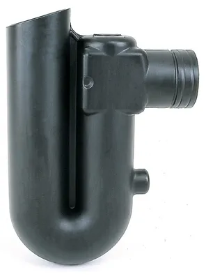 Produktbild von Überlaufsiphon DN 100, schwarzes PE, mit Geruchsverschluss, abgeschrägter Überlauf, DIN 1986