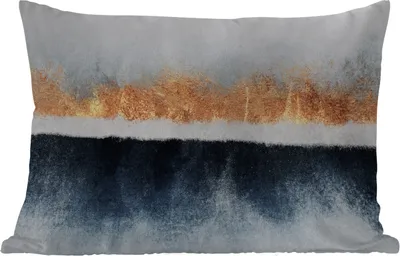 Produktbild von MuchoWow® Outdoor Kissen - Gold - Abstrakt - Design - 60x40 cm - Wetterfest - Lounge Kissen - Zierkissen - Kissen für Innenräume
