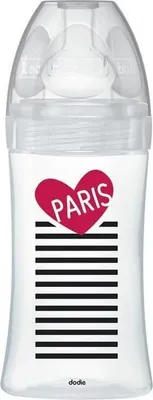 Image de Biberon Anti-Coliques Dodie Sensation+ Verre +0m, 270ml, Tétine Plate, Anti-Fuite