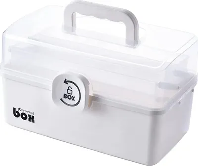 Produktbild von Famanu Medikamentenschrank und Erste-Hilfe-Box - Tragbare Medikamentenbox für Zuhause (31 cm)