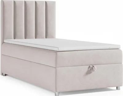 Produktbild von Boxspringbett mit Bettkasten Trinity K-10 SINGLE Bonellfederkern inkl. Topper, mit Lieferung Creme
