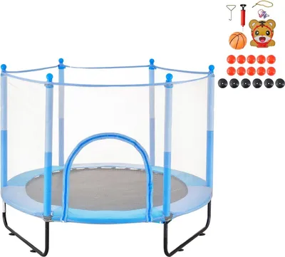 Zdjęcie produktu dla Trampolina dla dzieci z siatką mini ogrodowa i domowa z akcesoriami