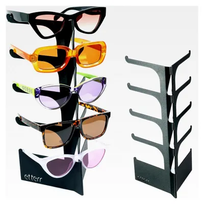 Produktbild von Brillen-Vitrine, Organizer für Brillen und Sonnenbrillen, Brillenständer, Geschenkidee, Schwarz