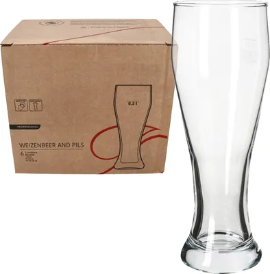 Produktbild von 6er Set Seppl Baby-Weizenbiergläser 0,3 L geeicht Weißbierglas klein