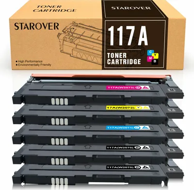 Produktbild von 5er 117A Toner Kompatibles für HP W2070A W2071A W2072A W2073A für HP Color Laser 150 150a 150nw MFP 178 178nw 178nwg 179 179fnw 179fwg von Mit Chip