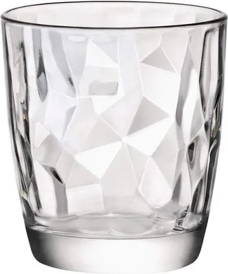 Produktbild von Unyqoos® Bormioli Rocco Diamond Trinkglas aus Glas – transparentes Wasserglas, 305 ml, 6er-Set, Ø 84 mm × H 92,5 mm