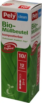 Produktbild von Pely clean -Müllbeutel kompostierbar 10L 12 Stück