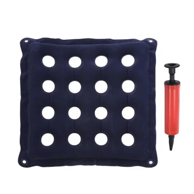 Image de Coussin d'assise gonflable,Donut Coussin d'assise orthopédique(16 trous)