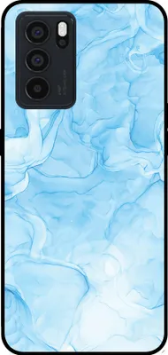 Produktbild von Smartphonica Telefon Fall geeignet für Oppo Reno6 Pro mit Marmor-Druck - TPU zurück Abdeckung Fall Marmor-Design - Hellblau