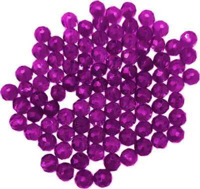 Immagine prodotto di Perline di vetro - Tipo "sfaccettato" - 100 pezzi - 8 mm - Rosa scuro