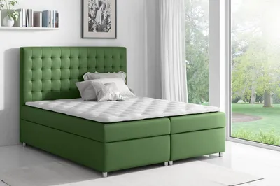 Produktbild von Kontinentales Bett Evio grün 120 + gratis Matratzenauflage
