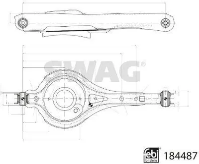 Produktbild von SWAG 33 10 9399 Querlenker Hinten Links Hinten Rechts Außen für FORD Kuga Mk2 (DM2)