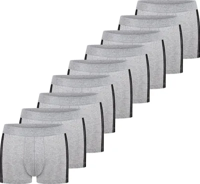 Produktbild von Schiesser 9er Pack 95/5 Stretch - Organic Baumwolle Retro Short / Pant Mit softem, tonalem Bund für höchsten Tragekomfort,  Kontrastfarbene Seitenstreifen, Elastische Single-Jersey-Qualität