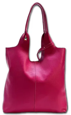 Produktbild von Florence Tasche Shopper Damen aus Leder fuchsia pink 37x5x38cm D3OTF166P4