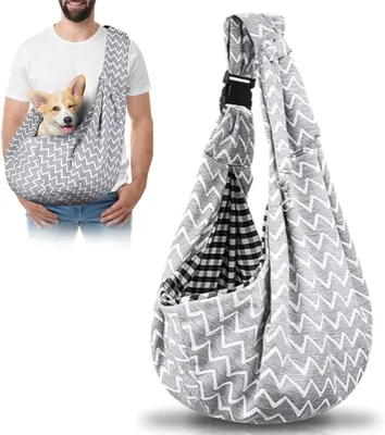 Image de Sac de transport pour chiens - Cage de voyage - Pour le transport d'animaux - Bandoulière réglable - Jusqu'à 7,5 kg - Gris