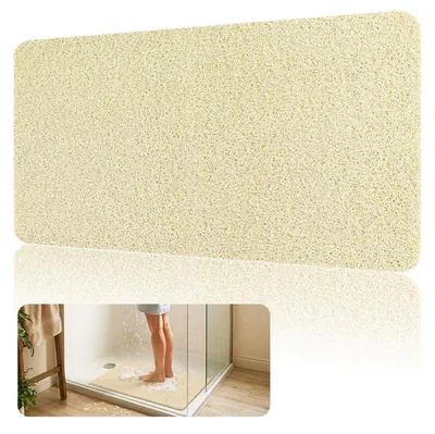 Immagine prodotto di Tappetino antiscivolo per doccia, 40x60 cm, color beige, in PVC, resistente alla muffa