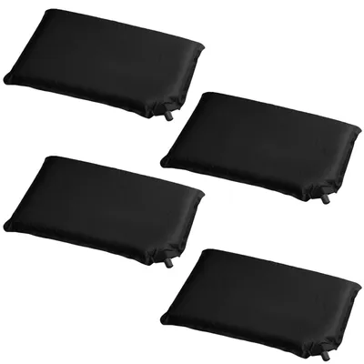 Produktbild von 4x Sitzkissen Schwarz selbstaufblasend 37 x 28,5 cm Outdoor Camping Kissen Sitzunterlage Stadionkissen