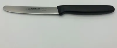 Produktbild von Giesser Messer Brötchenmesser Tomatenmesser Küchenmesser glatt Klinge 11cm - schwarz